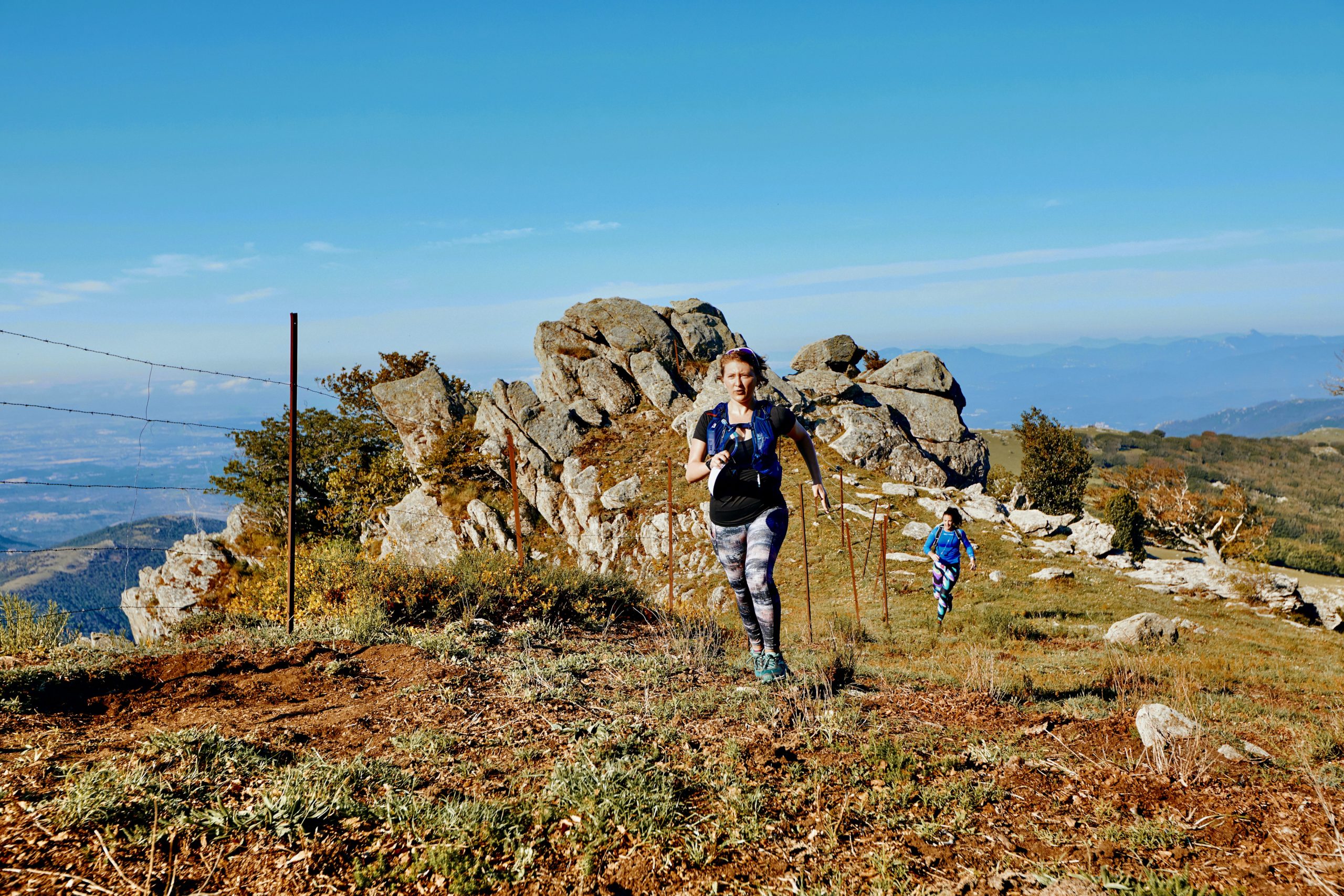 Trail running ridges Pyrenees